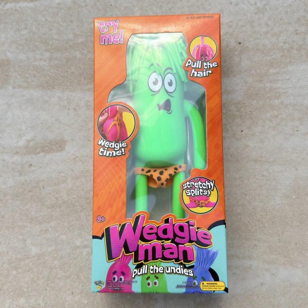 NIB Wedgie Man Pull The Undies Squishy Stress Reliever Fidget Toy - GREEN